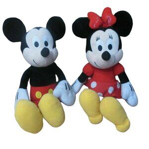 Disney Mickey Mouse and Minnie Mouse Stuffed Plush 14" Figures by Kohl’s Care